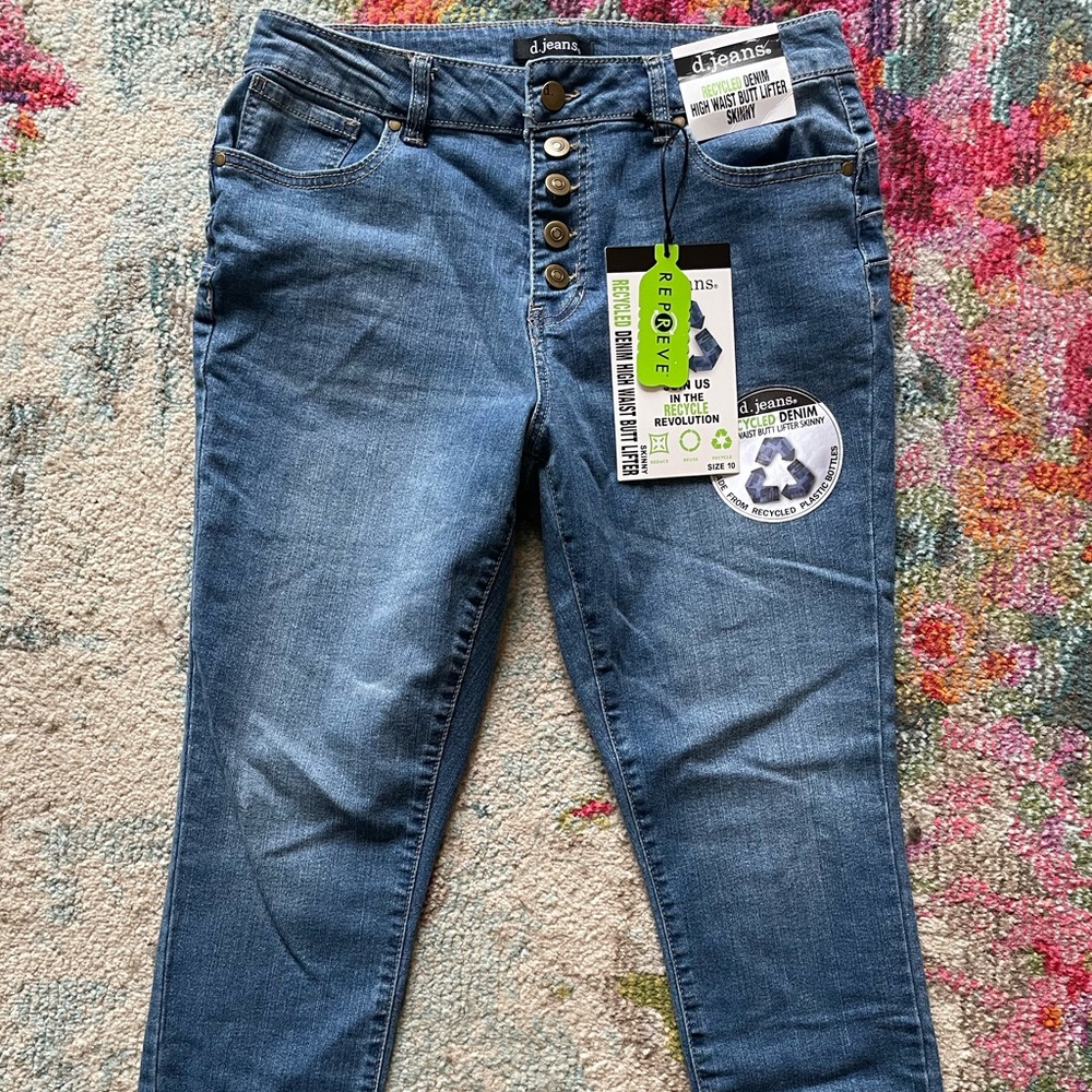 d. jeans Skinny Jean w/ button fly - Size 10